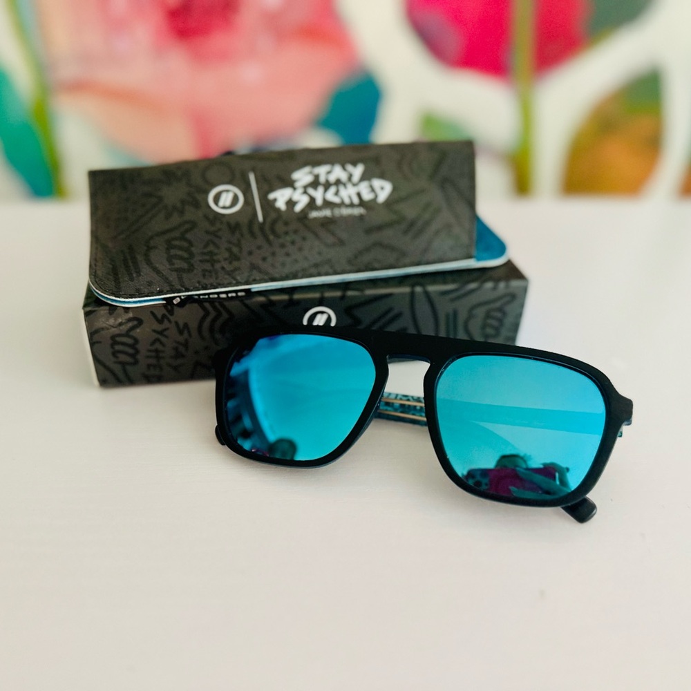 Blenders x Jamie O’Brien Stay Psyched Blue Polarized Sunglasses
